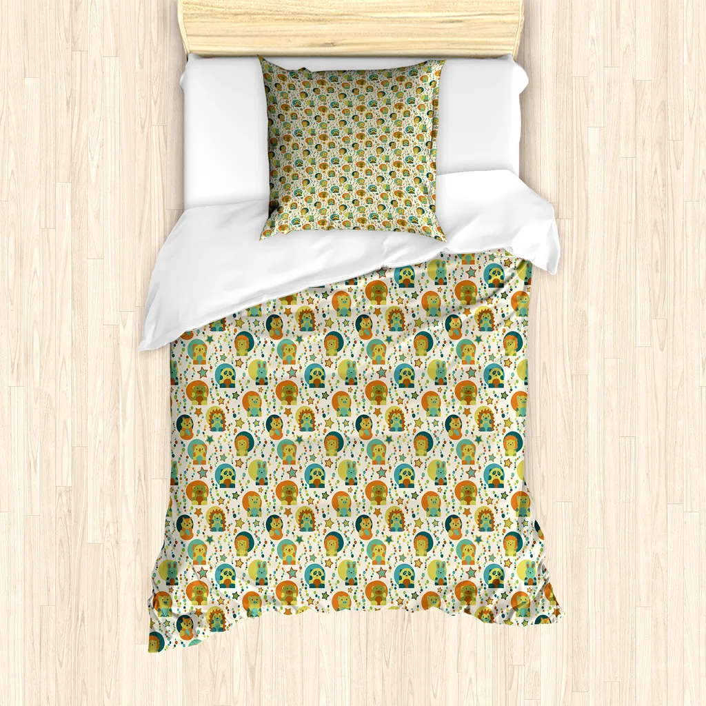 Set Letto ABAKUHAUS Antiacaro 135x200 Nursery Animali Colorati