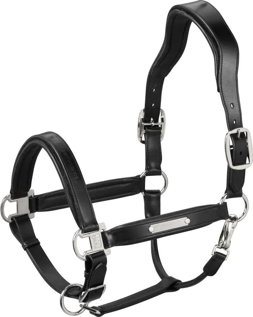 Licol en cuir pour cheval Eskadron Basic Leather Stallion noir Full