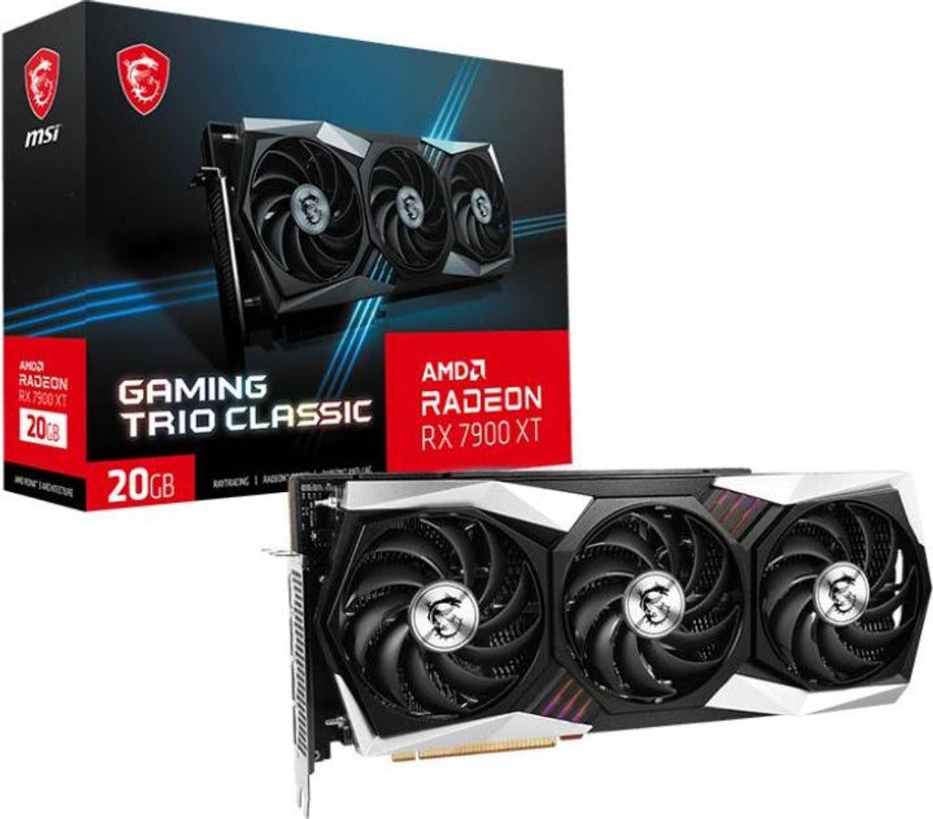 MSI Radeon RX 7900 XT GAMING TRIO CLASSIC 20G - Grafikkarten - Radeon RX 7900 XT - 20 GB GDDR6 - PCIe 4.0 - HDMI, 3 x DisplayPort