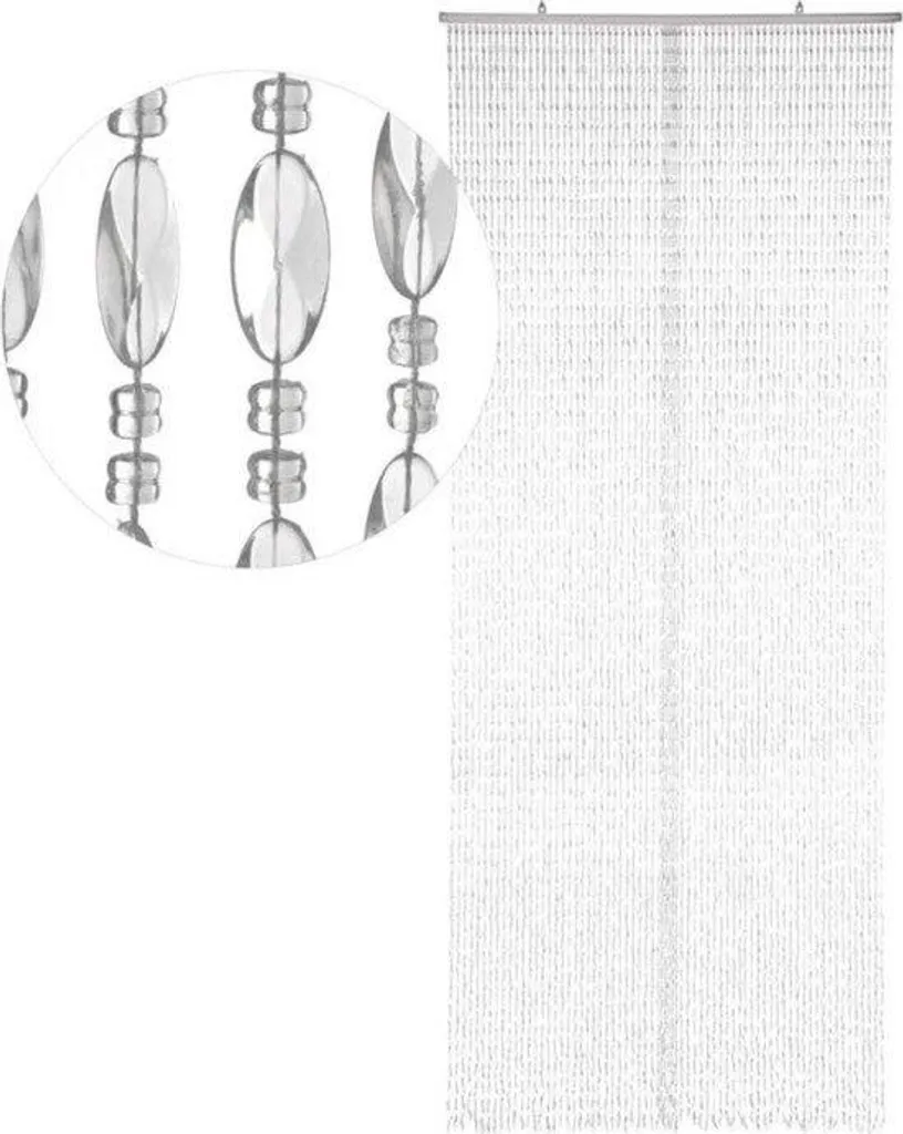 Rideau thermique transparent pour porte d'entrée imperméable 90x200cm