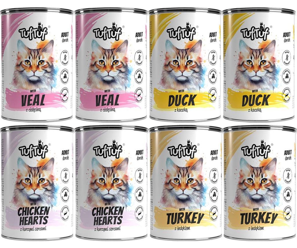 Tuftuf | Feuchtfutter für Katzen - Mix Dergeschmäcker - Produktbild 