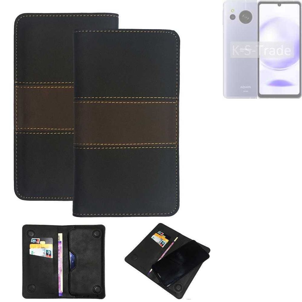 K-S-Trade Hülle Handyhülle kompatibel mit Sharp Aquos Sense8 Schutzhülle Walletcase Bookstyle Tasche Schutz Case Handytasche Wallet Cover