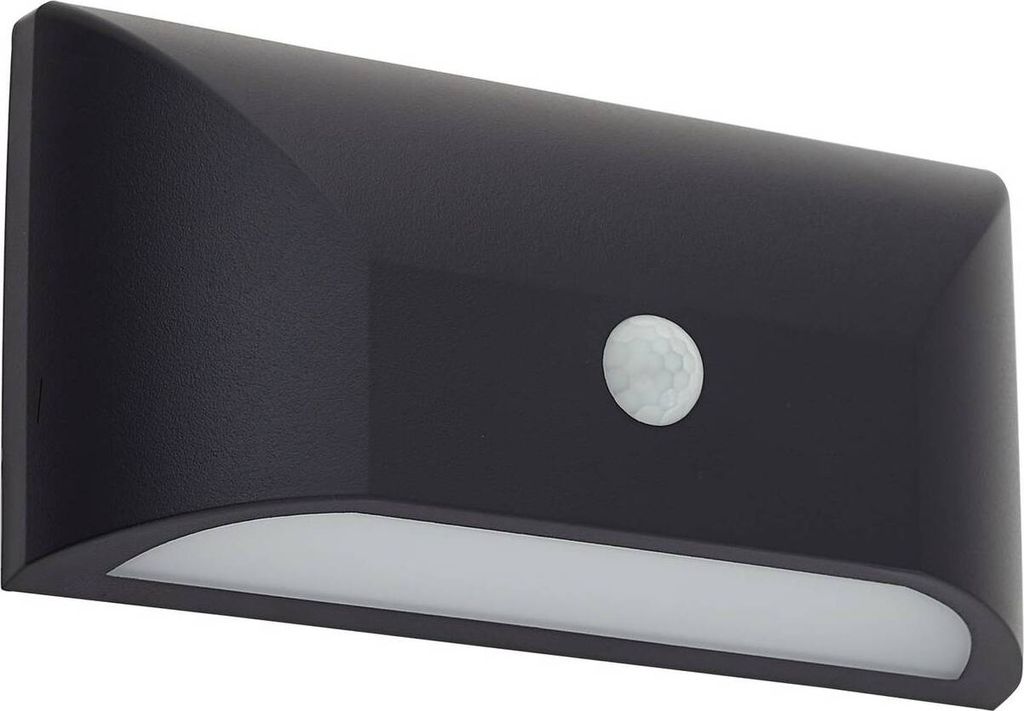 Lindby LED-Außenwandleuchte Siana, schwarz, PC, Sensor