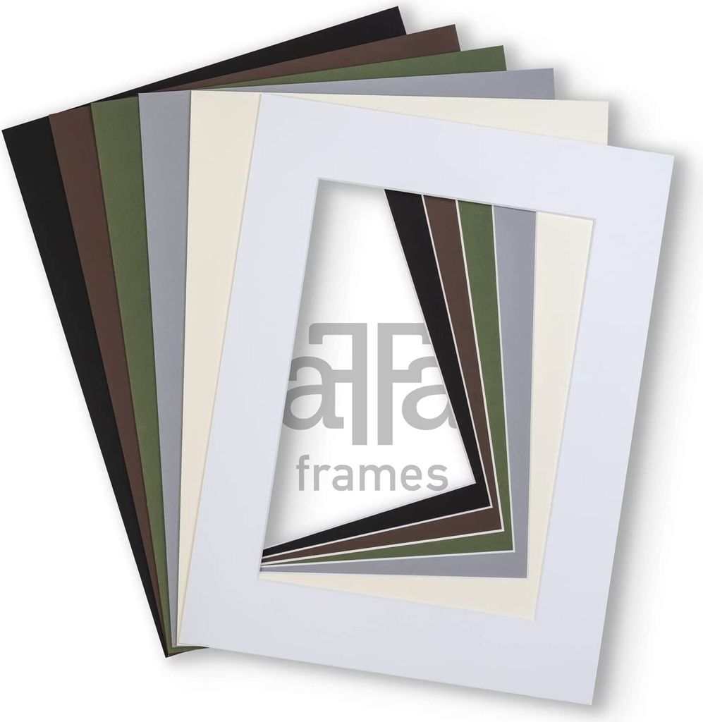 aFFa frames Passe Partout | Minimalistische Bildunterlage zur Anzeige Ihrer Fotos, Poster, Diplome | Karton, Farbe, Bunt, 30x40 cm | 5 Stück pro Set
