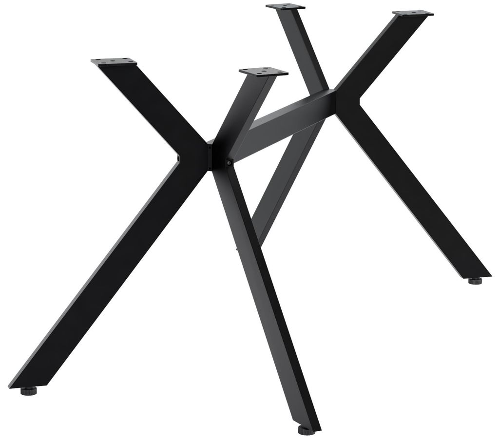 CLP Tischbeine Cascada Schwarz Tischgestell X-Form für DIY Produktbild 