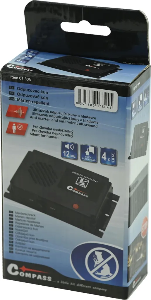 Repellente Martore Compass a Batteria 22kHz - Installazione Zero - 4