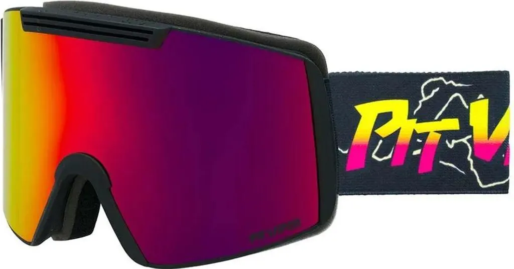 Masque de ski Pit Viper Power Surge Backslap Noir avec écran Red Revo