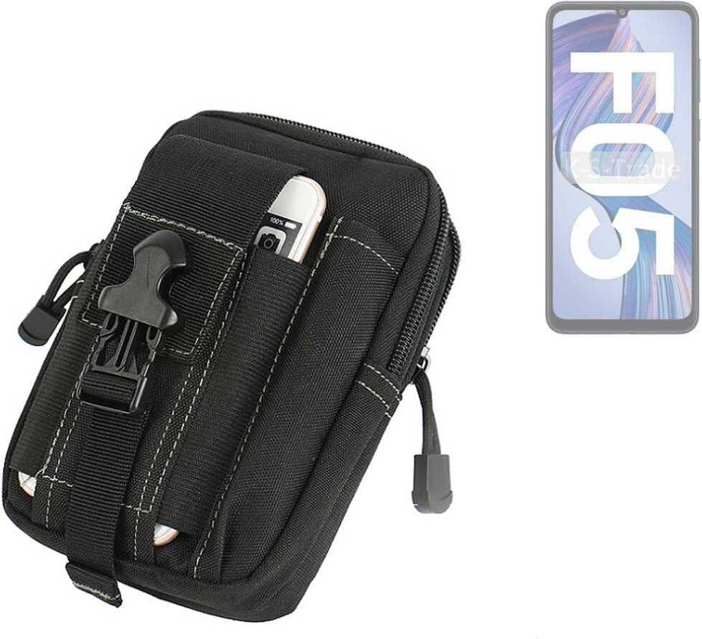 K-S-Trade Gürtel Tasche kompatibel mit Samsung Galaxy F05 Gürteltasche Holster Schutz Hülle Handy Hülle Smartphone outdoor Handy-Hülle schwarz