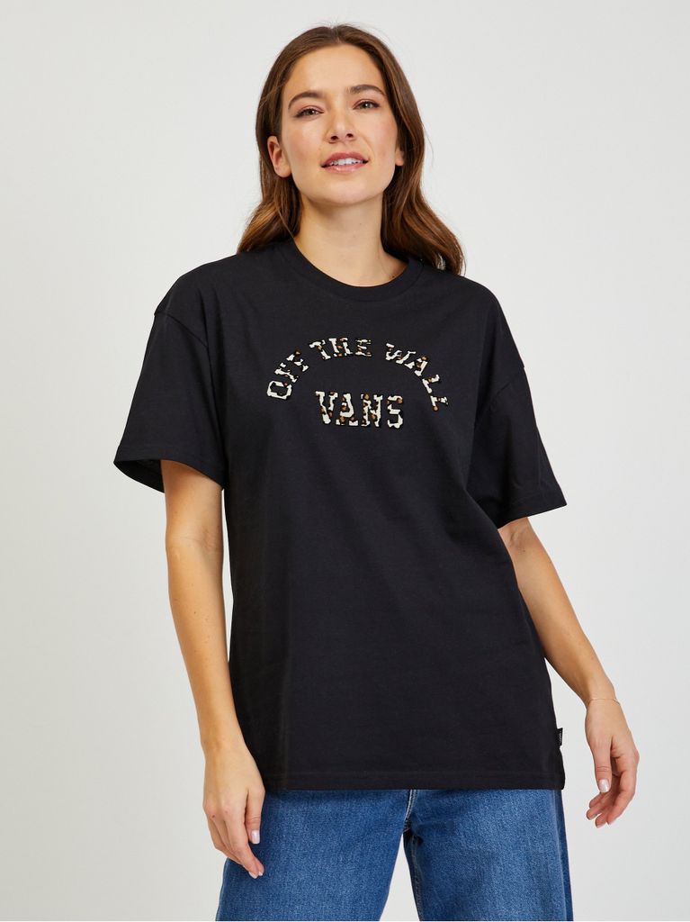 Schwarzes Damen-T-Shirt in Übergröße VANS - M
