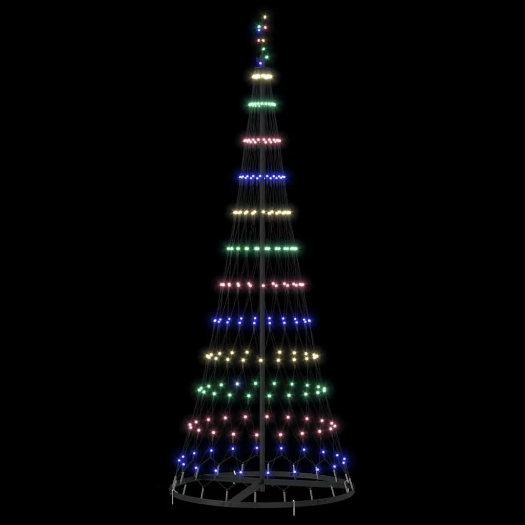 Arbre de Noël 230 LED Multicolore 184 cm - Structure Métal Durable - 5