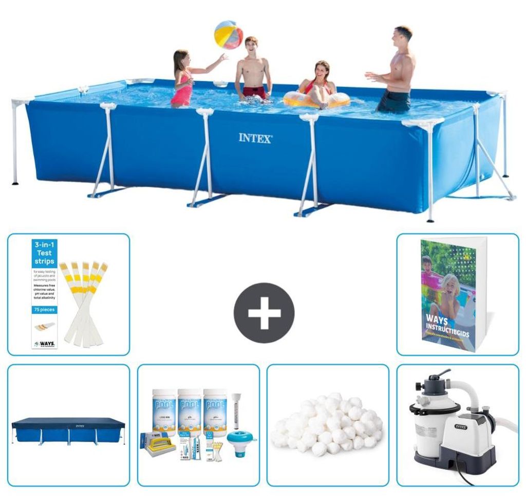Rechteckiger Frame Pool - 450x220x84 cm - 7-teilig S15