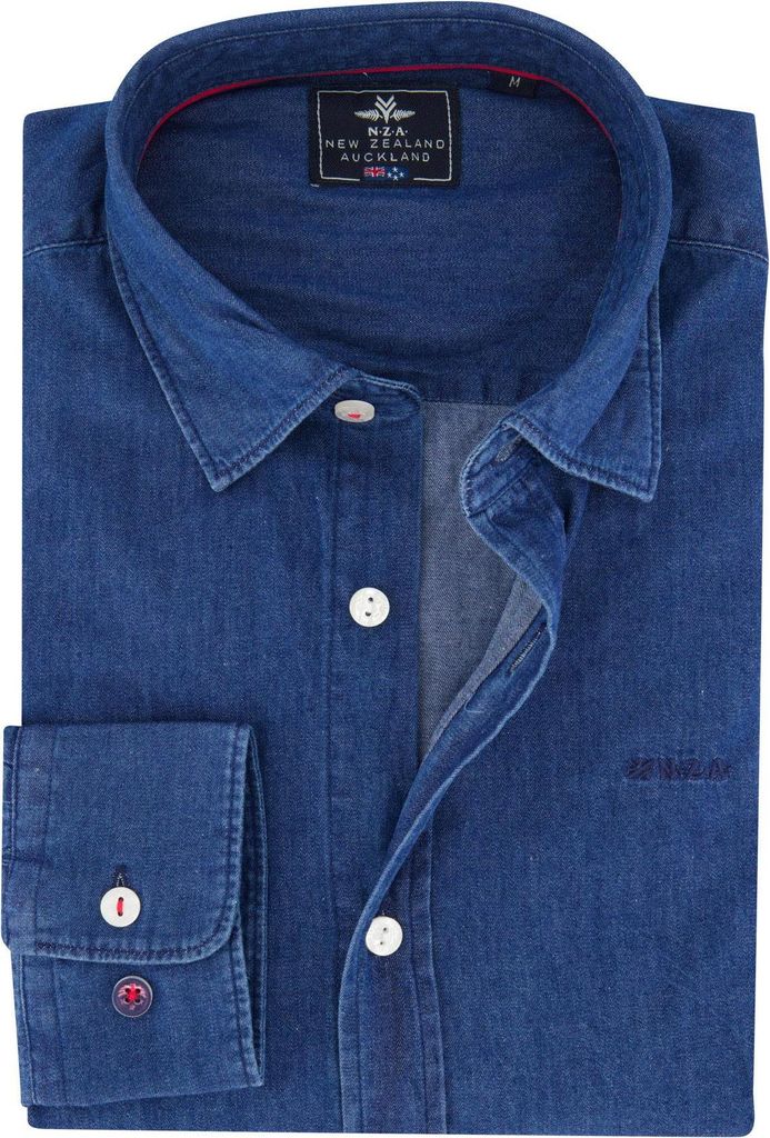 Hemd Rangitahi Jeansstoff halbweiter Kragen