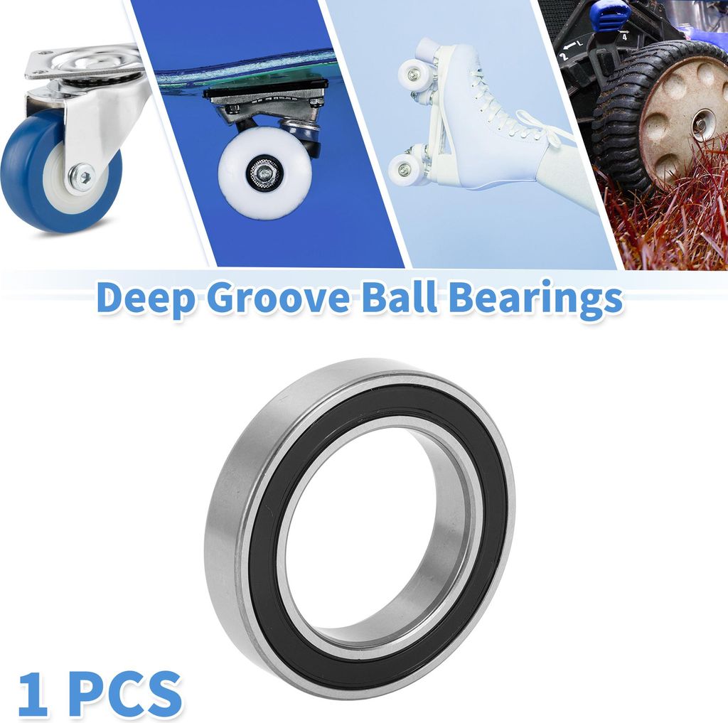 6908DDU Rillenkugellager P6 40x62x12mm Geschmierte Lager Doppelgummilippe Schwarz Silberfarben Scooter Skateboard Rad