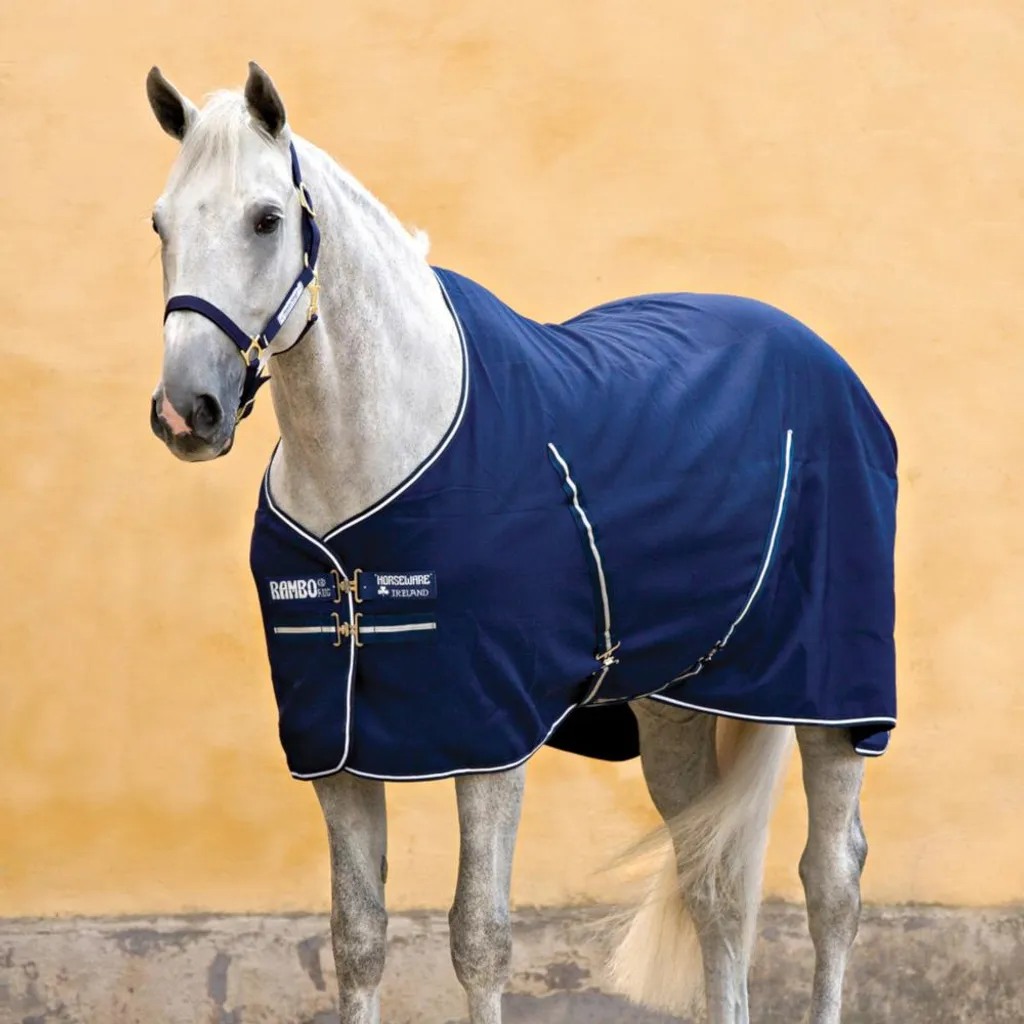Horseware Rambo Stable Summer Sheet 0g - blu/bianco - 1