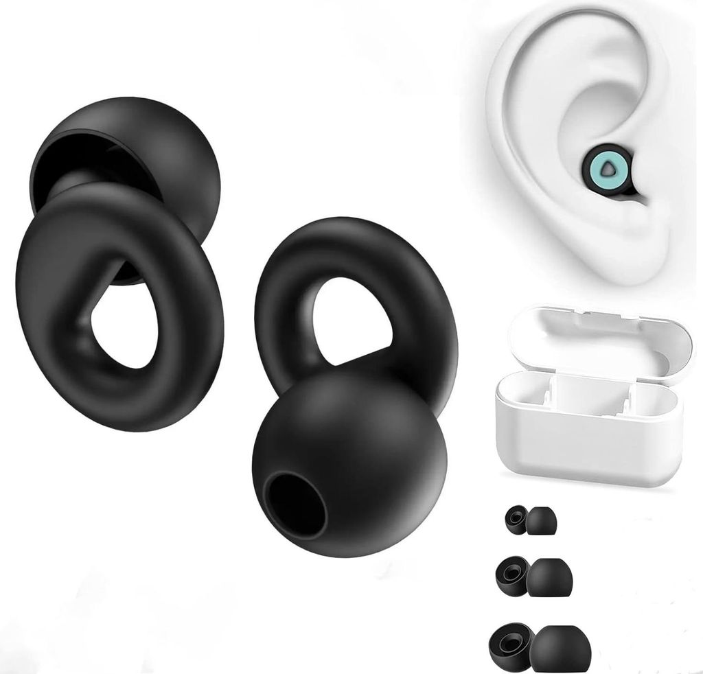 2er Ohrstöpsel Geräuschreduzierende Ultrabequeme wiederverwendbare Ohrstöpsel zum Schlafen geräuschreduzierende für Reisen schlafen Konzentration