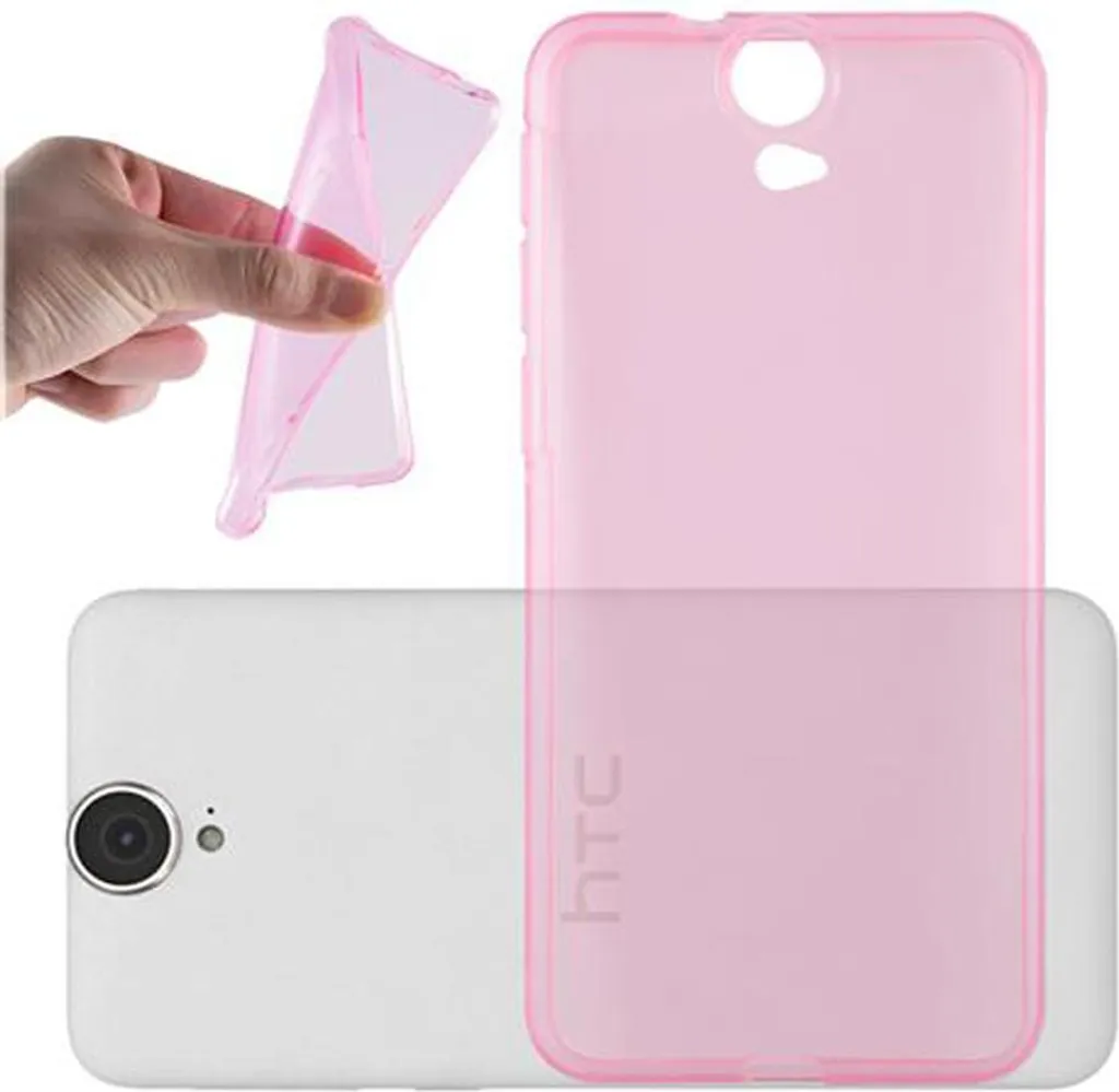 Cadorabo Custodia per HTC ONE E9 - Cover Rosa in Silicone TPU Morbido