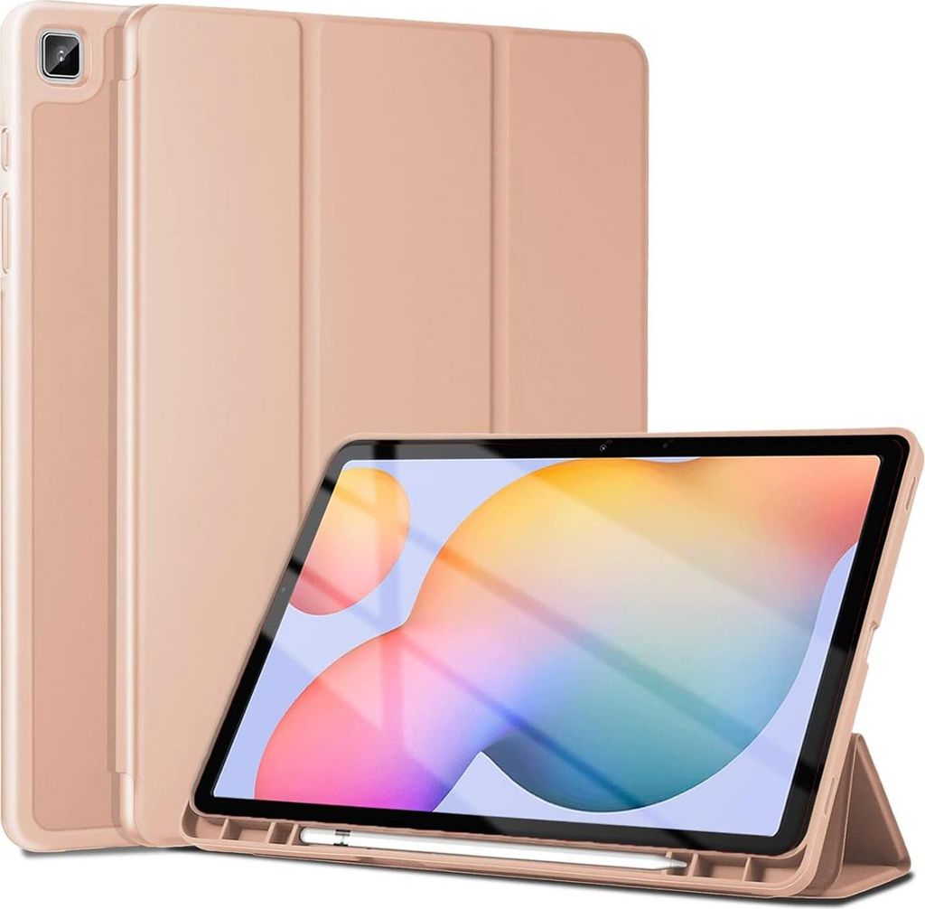 Conie Tablet Smart Cover für Samsung Galaxy Tab S7 Klapp Tasche Rundumschutz Silikon Hülle mit Aufstellfunktion in Rosa