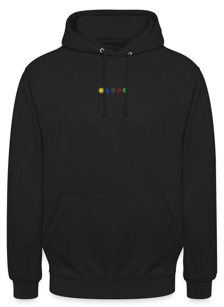 Spreadshirt Magic: The Gathering Symbole Als Stick-Design Uni Hoodie, M, Schwarz