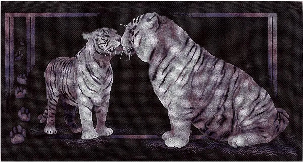Kit de point de croix Panna Amour de tigre 58,5x30,5cm broderie comptée