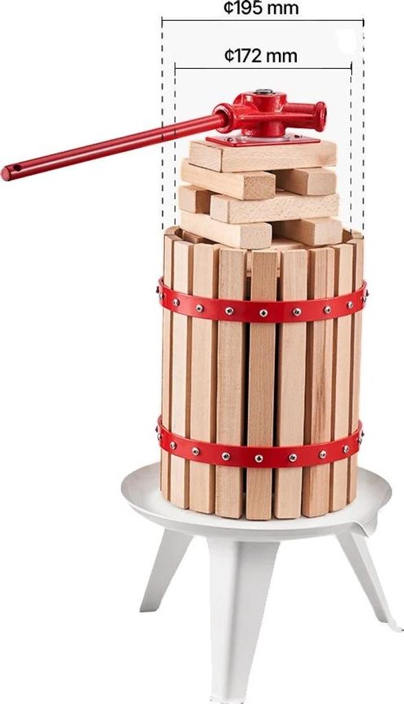 Obstweinpresse, natürliche Buchenholz, effizientes Entsaftungsmechanismus, 6L