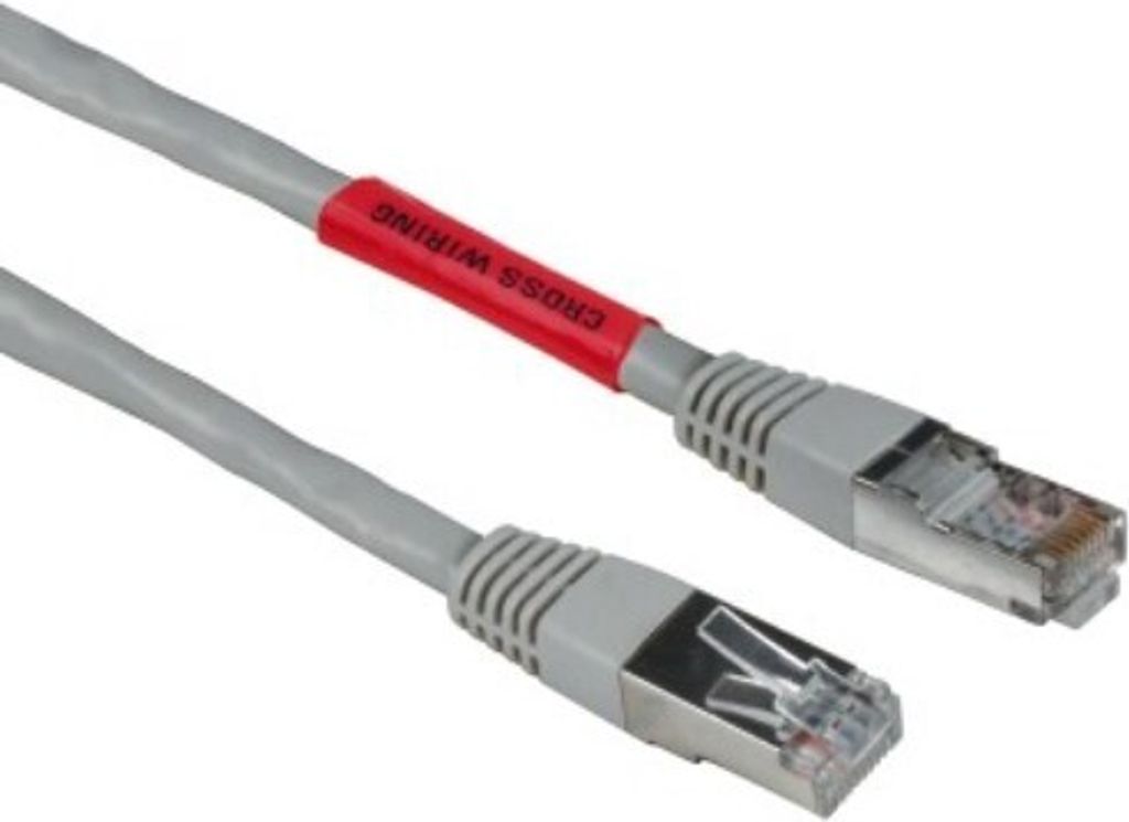 CAT5e Cross-Over Netzwerkkabel STP 3m ungeschirmt