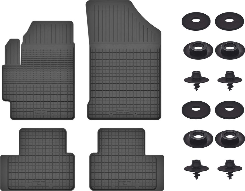 Gummimatten Mit Stoppern Für: Toyota Corolla Xii / E17 (2018-) Schwarz Set