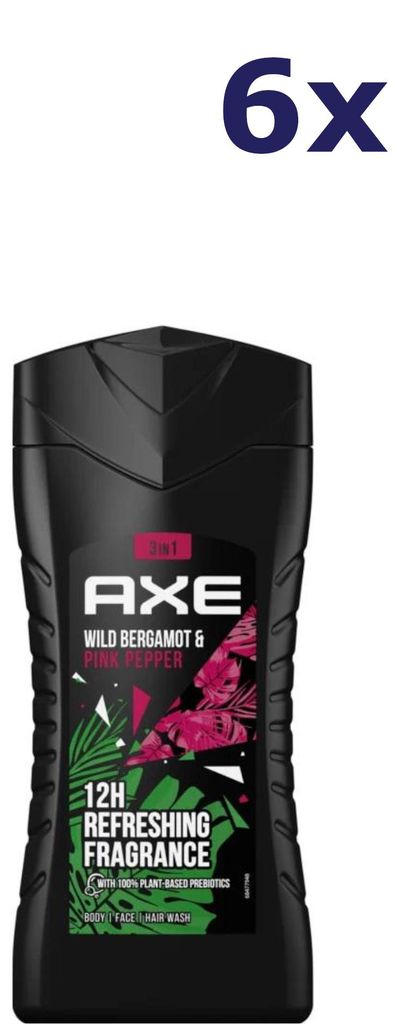 6x Axe Douchegel - Fresh Bergamot 250 ml Produktbild 