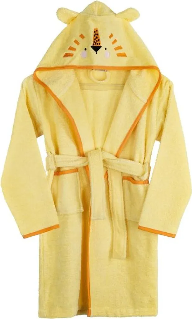 Peignoir 2-4 ans Baby 69 Lion Jaune Eurofirany - Sortie de Bain à Capuche