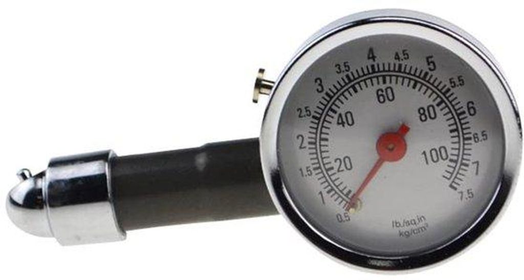 Autobandenspanningsmeter, 0-100 psi, 7,5 bar, Luftdruckmesser, für Autos, Motorräder und Fahrräder