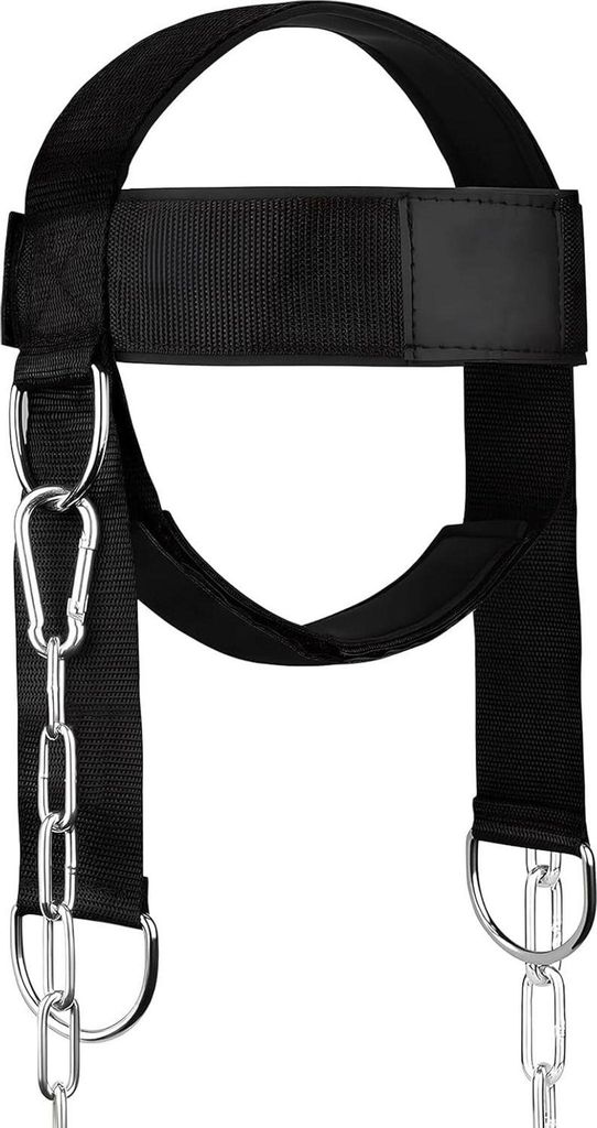 OKWISH Fitnesskleingeräte Nacken-Kopf-Trainingsgerät, Kopftrainer, Verstellbarer Nacken-Kopf-Trainingsgurt, Kopf-Nacken-Gewichtstrainer mit Schul...