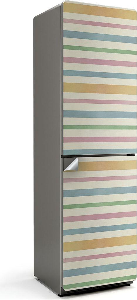 Abstraktes geometrisches Muster – Kühlschrank Aufkleber – Klebefolie Kühlschrank – Kühlschrank Nachbildung – Kühlschrankfolie selbstkle...
