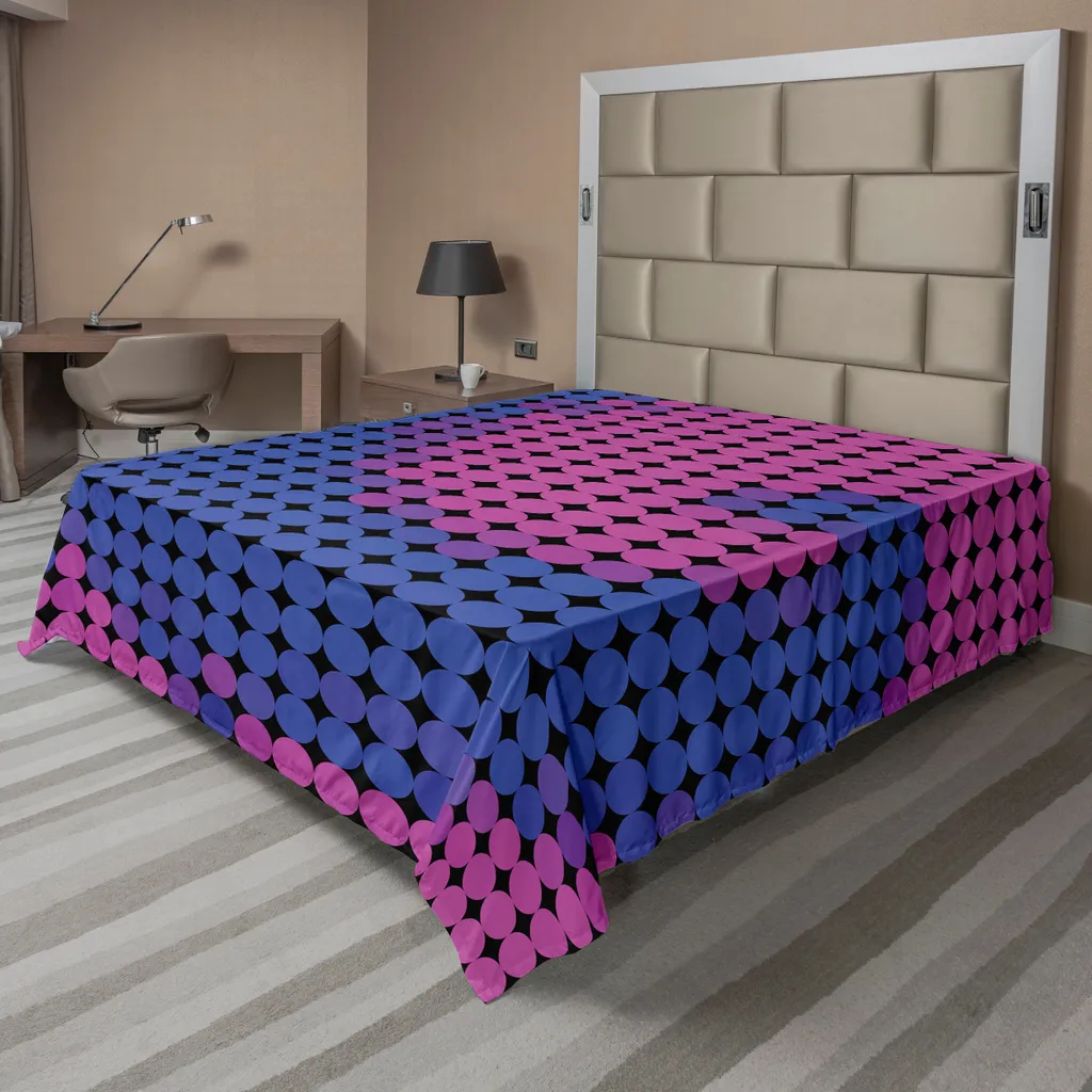 Lenzuolo Sopra ABAKUHAUS 266x260 No Stiro - Rosa/Blu Microfibra