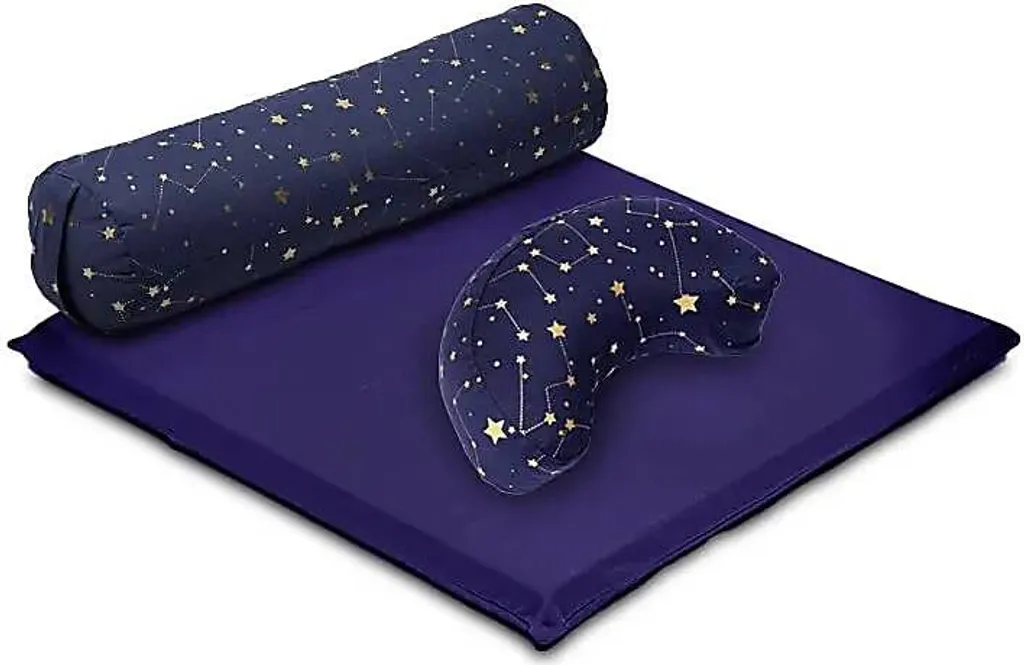 Tapis de Méditation Coton Bio 4 Galaxies pour Yoga et Relaxation Zen