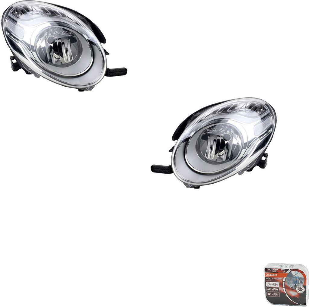 Johns, Scheinwerfer + Osram Night Breaker Laser passend für Fiat 500L 09/12- Satz L R 51883593 0000051883593 51883592 0000051883592