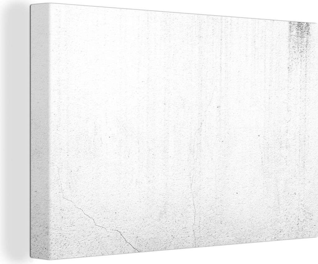 OneMillionCanvasses - Leinwandbilder - 140x90 cm, Beton - Strukturiert - Weiß - Grau - Industriell, Wandbilder Kunstdruck Wanddekoration