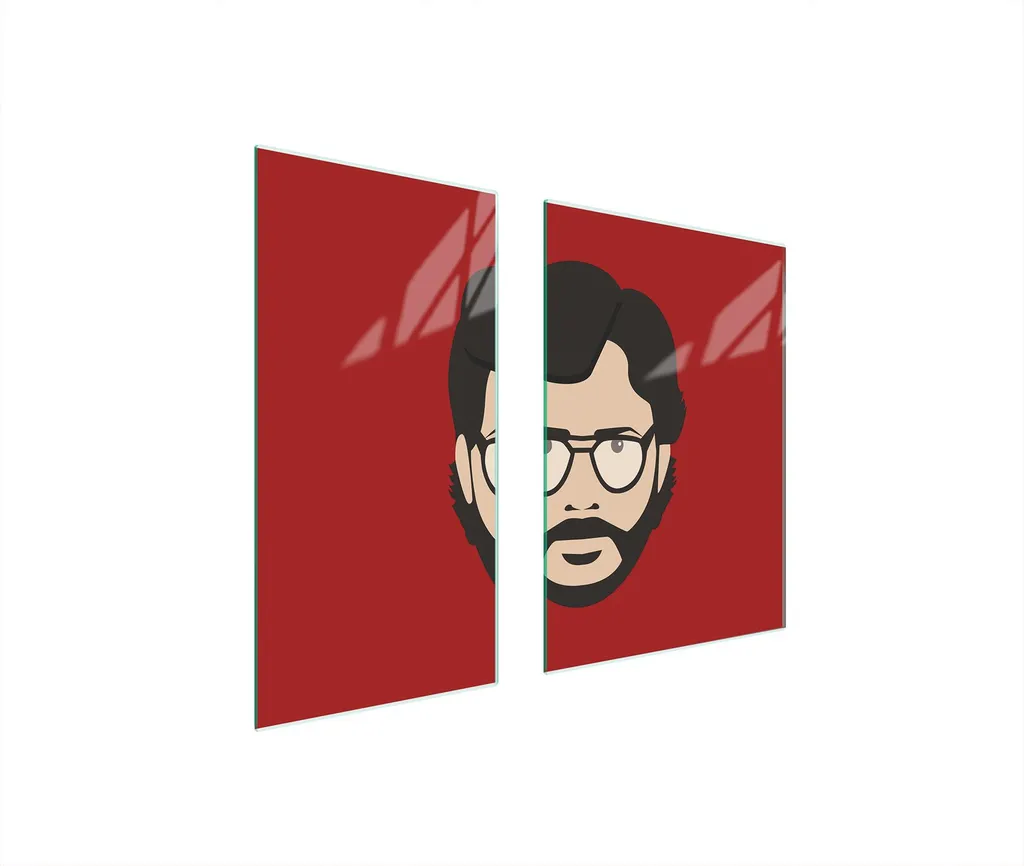 Set 2 Pezzi Tagliere Vetro 75x52 Copriforno Rosso - Protezione Cucina