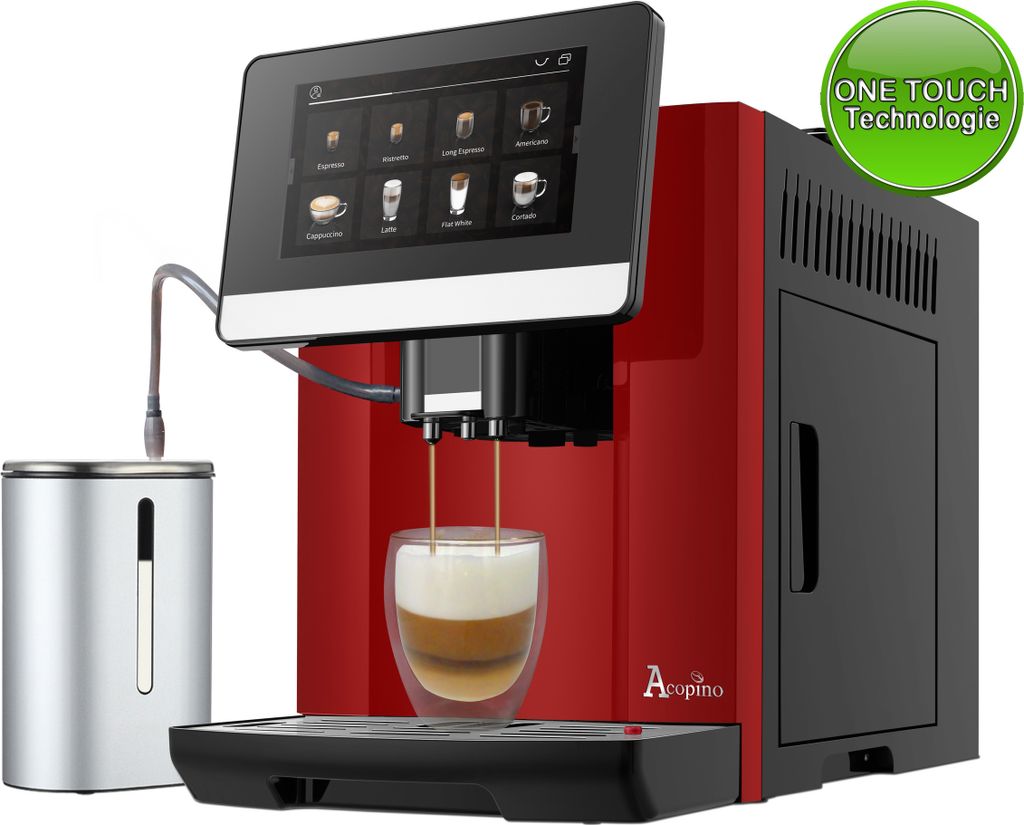 Acopino Kaffeevollautomat mit Milchsystem für perfektem Produktbild 