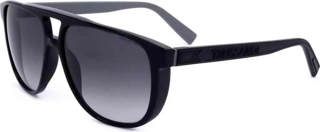 Trussardi STR385 SHINY BLACK 58/15/145 Occhiali da sole da uomo