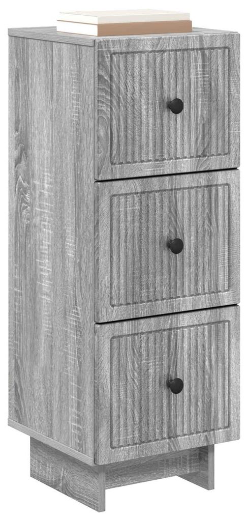 vidaXL Schubladenschrank Graues Sonoma 33 x 34,5 x 90 cm Holzwerkstoff