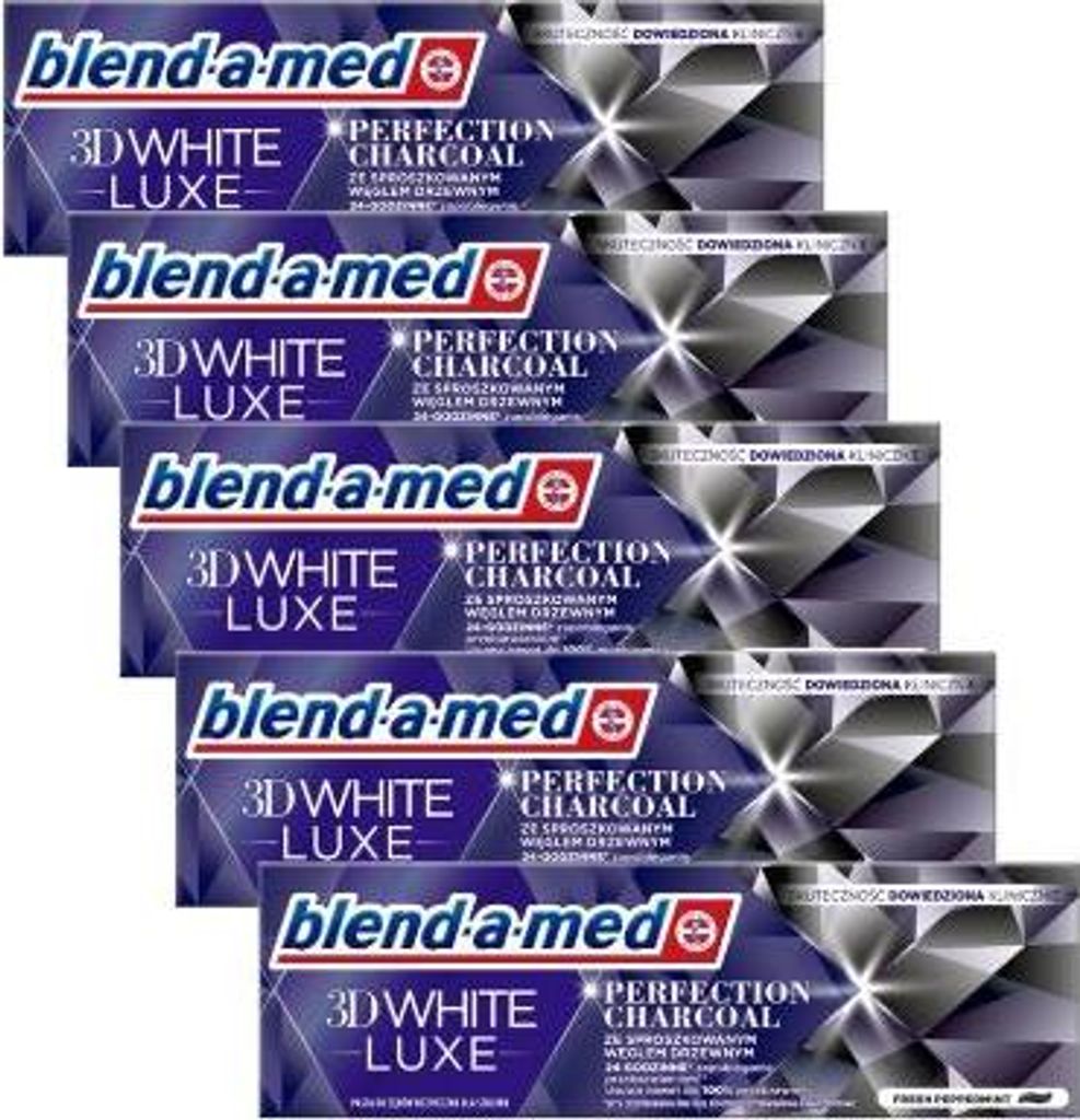 Blend-a-med pasta 3D White Lux Charcoal 5x75ml Obrázok produktu 