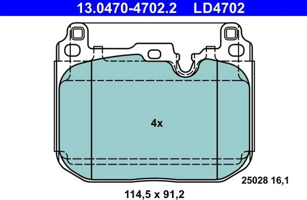 Jeu de Plaquettes de Frein ATE 13.0470-4702.2 pour BMW F40 F44 X1 X2