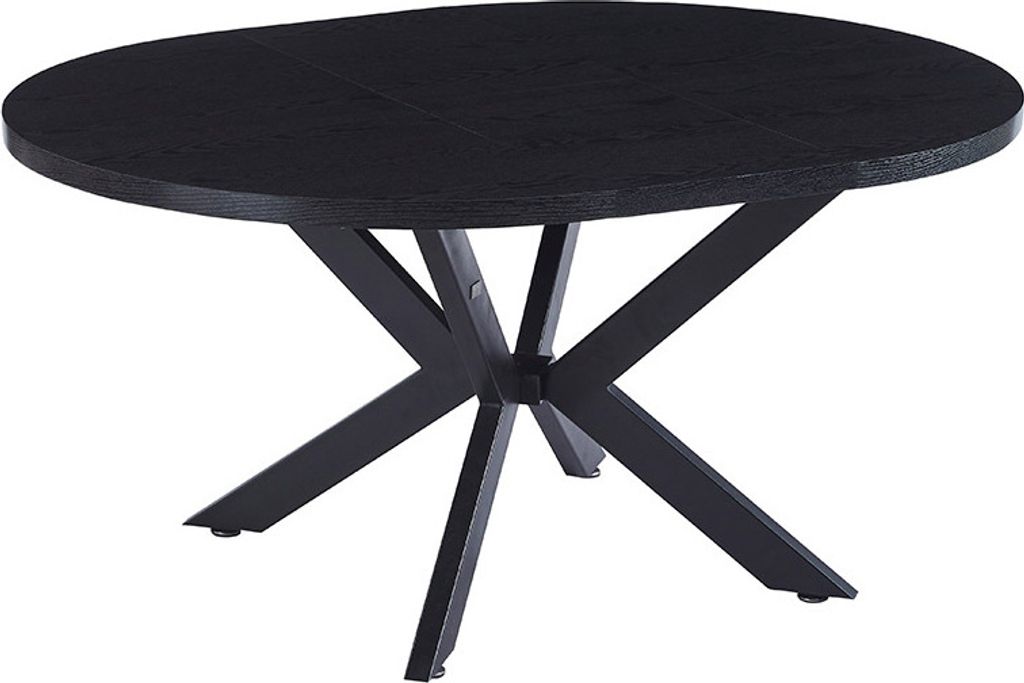 Home Deluxe – Esstisch-Set AVENTI mit 8 Stühlen 4 Stühlen IKALO Cord Creme Farbe: Light Oak, Maße: 120-160 x 76 x 12 cm, Sternenfuß I Essgrup...