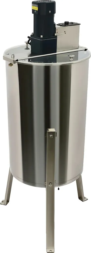 Centrifugeuse à miel électrique inox argent pour cadres de ruche L