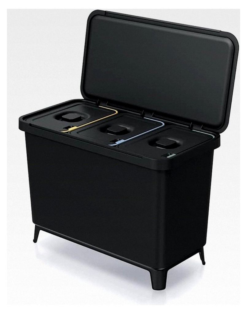 Mülleimer Set 3x 10L Müllbehälter 30L Mülltrennsystem