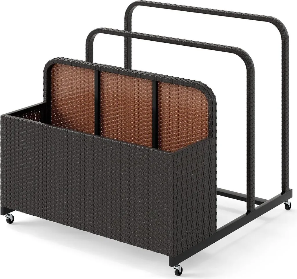 Coffre de rangement extérieur pour jouets de piscine mobile en résine