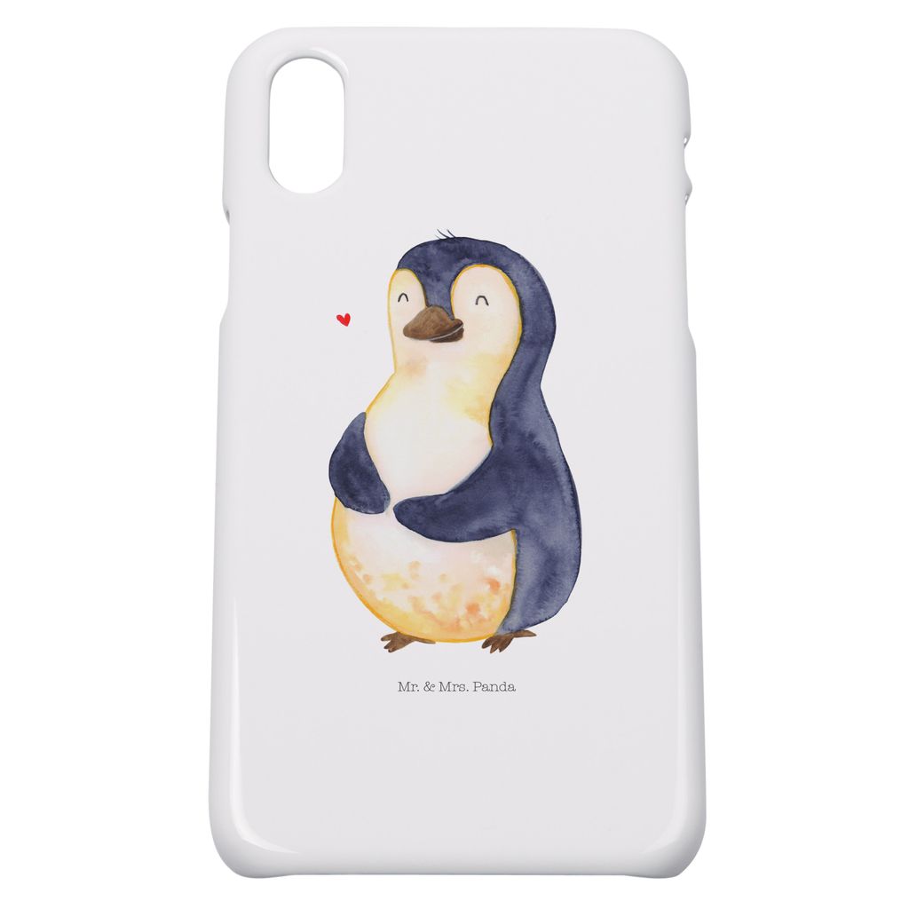 Mr. & Mrs. Panda Iphone 10 Handyhülle Pinguin Diät - Weiß - Geschenk, Hülle, Bierbauch, Abnehmen, X, Motivation, Handy, Cover