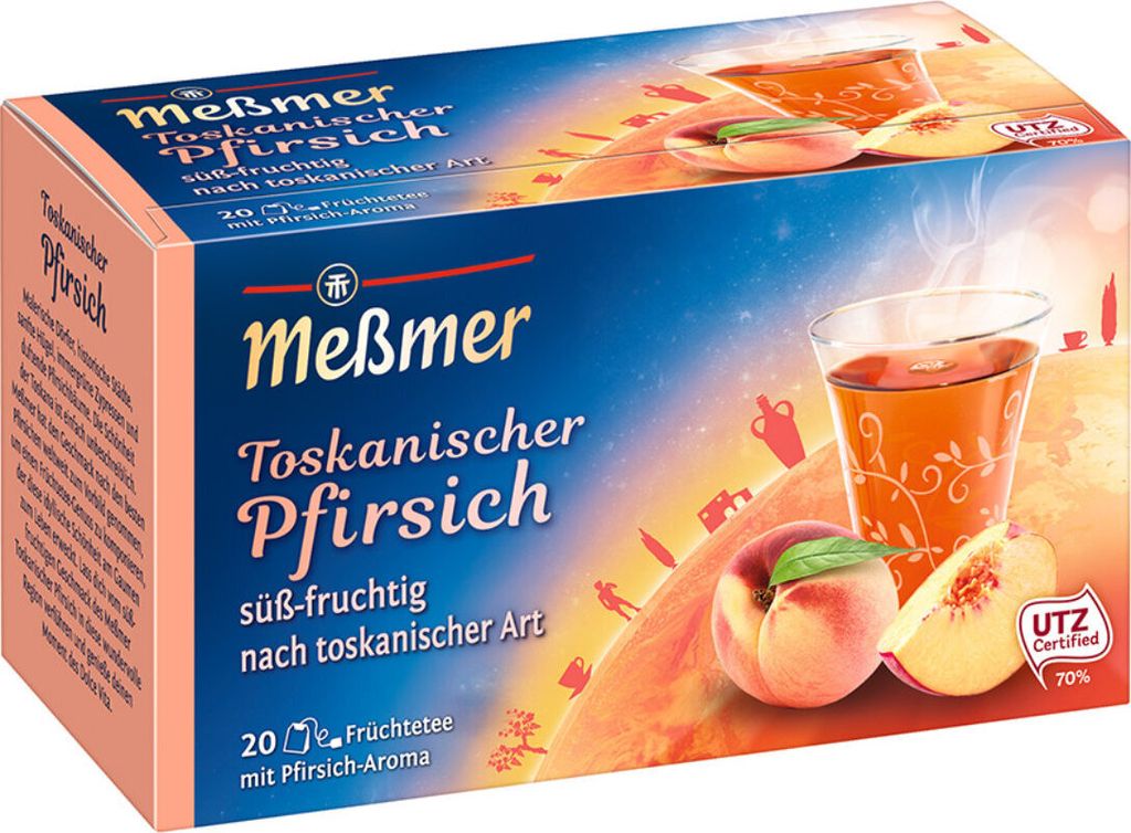 Meßmer Toskanischer Pfirsich Früchtetee süß saftiger Produktbild 