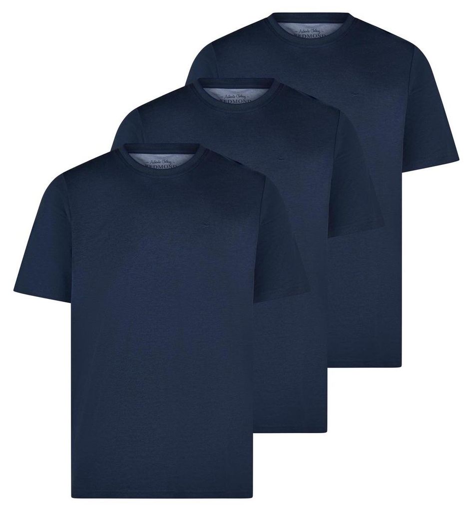 Redmond 3er Pack Basic T-Shirt Klassisches Basic für jeden Tag, Angenehmes Material , Vielseitig kombinierbar
