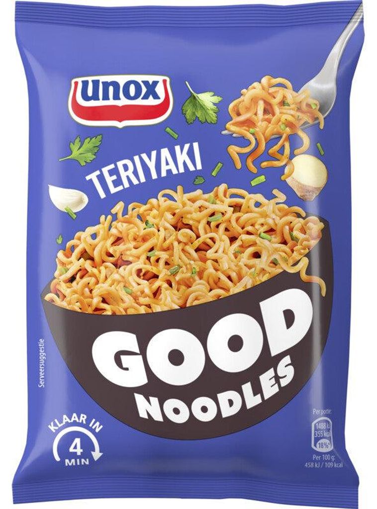 Unox Good Noodles Teriyaki 75g – Schnelle, leckere Produktbild 