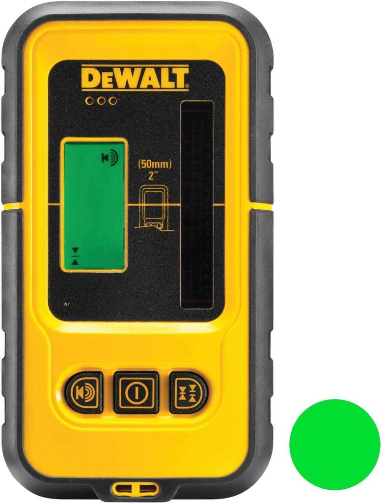 DeWALT Laser-Empfänger DE0892G-XJ - Empfänger für Laser mit grüner Diode DCE0811D1G, DCE088D1G, DCE089D1G - Reichweite 60 m
